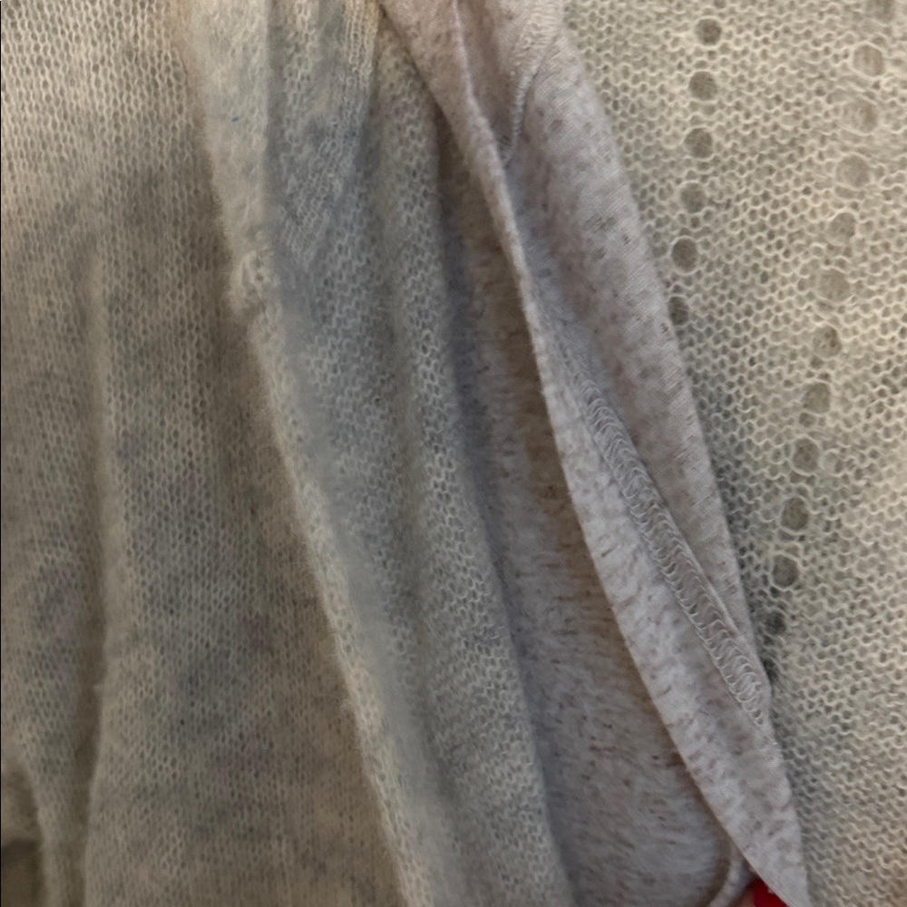MOTH ANTHROPOLOGIE Small Gray Alpaca Wool Knit Hooded Lined Sweater Cardigan Top - Picture 3 of 6